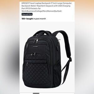 Black Laptop Backpack